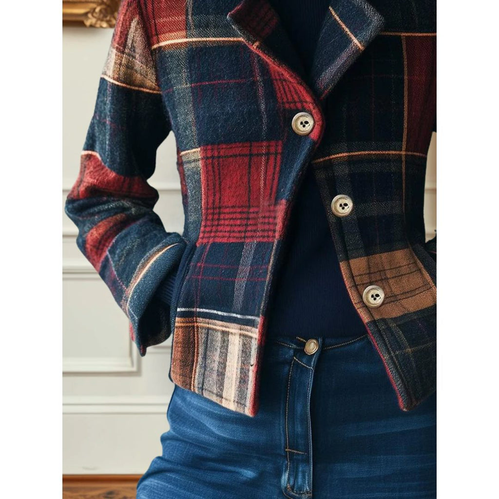 Margaret | Women's Plaid Jacket | Button-Front · PNY