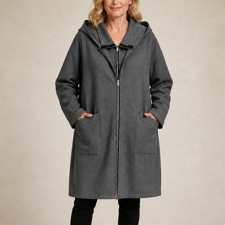 Margot | Women's Oversized Hooded Coat | Patch Pockets · PNY