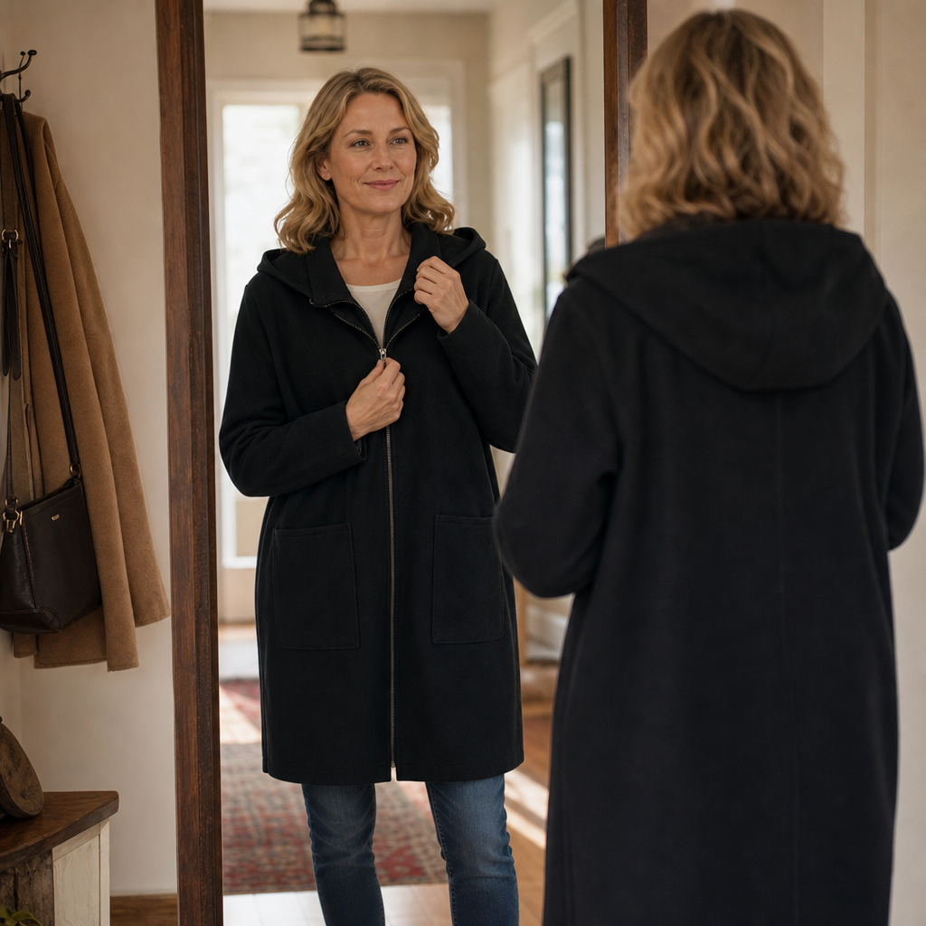 Margot | Women's Oversized Hooded Coat | Patch Pockets · PNY