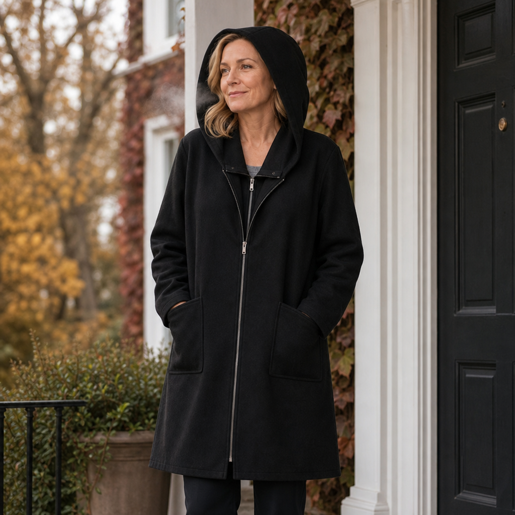 Margot | Women's Oversized Hooded Coat | Patch Pockets · PNY