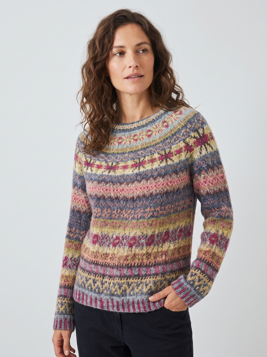 Maria | Women's Crewneck Sweater | Fair Isle