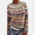 Maria | Women's Crewneck Sweater | Fair Isle · PNY