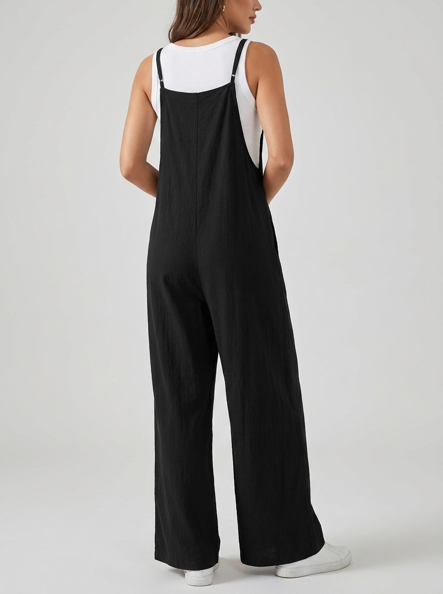 Marlene | Women's Wide-Leg Jumpsuit | Adjustable Straps - PNY