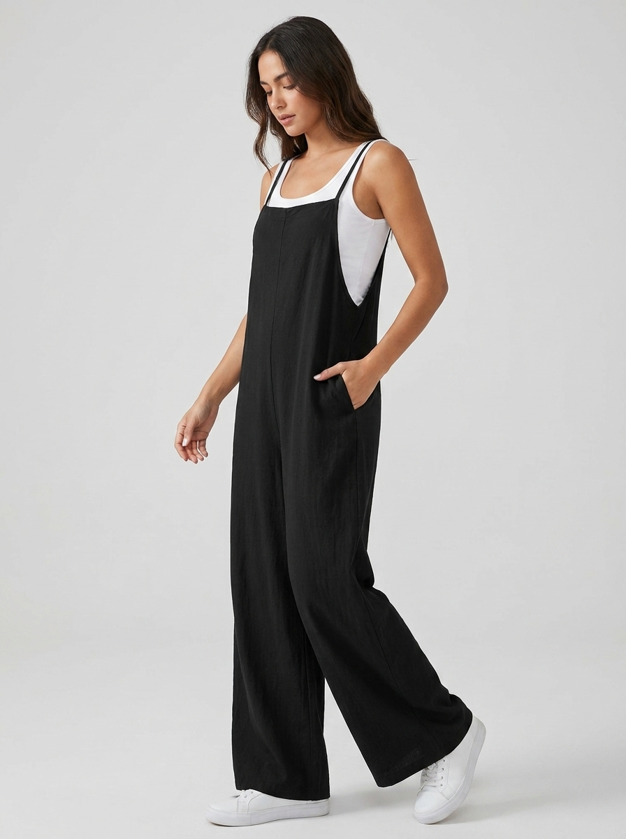 Marlene | Women's Wide-Leg Jumpsuit | Adjustable Straps - PNY