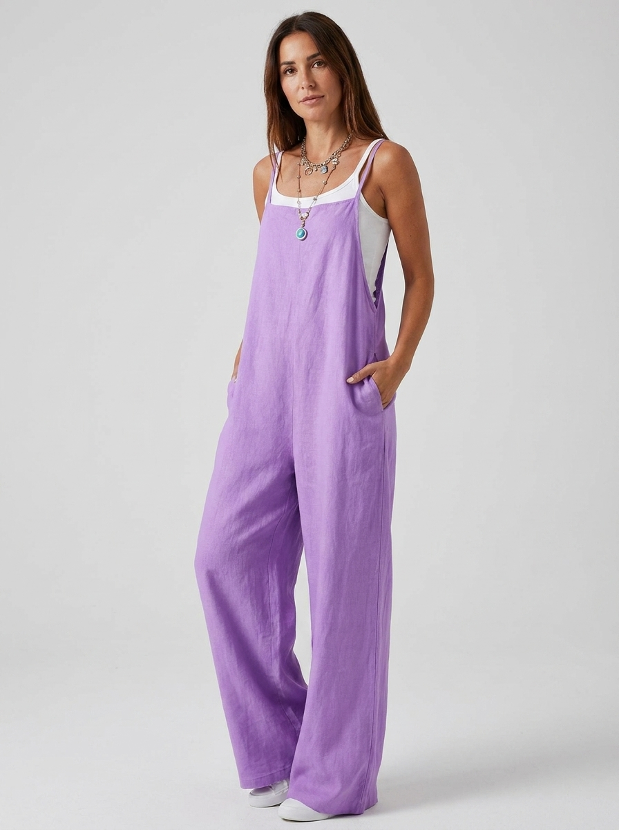 Marlene | Women's Wide-Leg Jumpsuit | Adjustable Straps - PNY