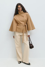 Marlowe | Women's Cape Coat | Belted Waist · PNY