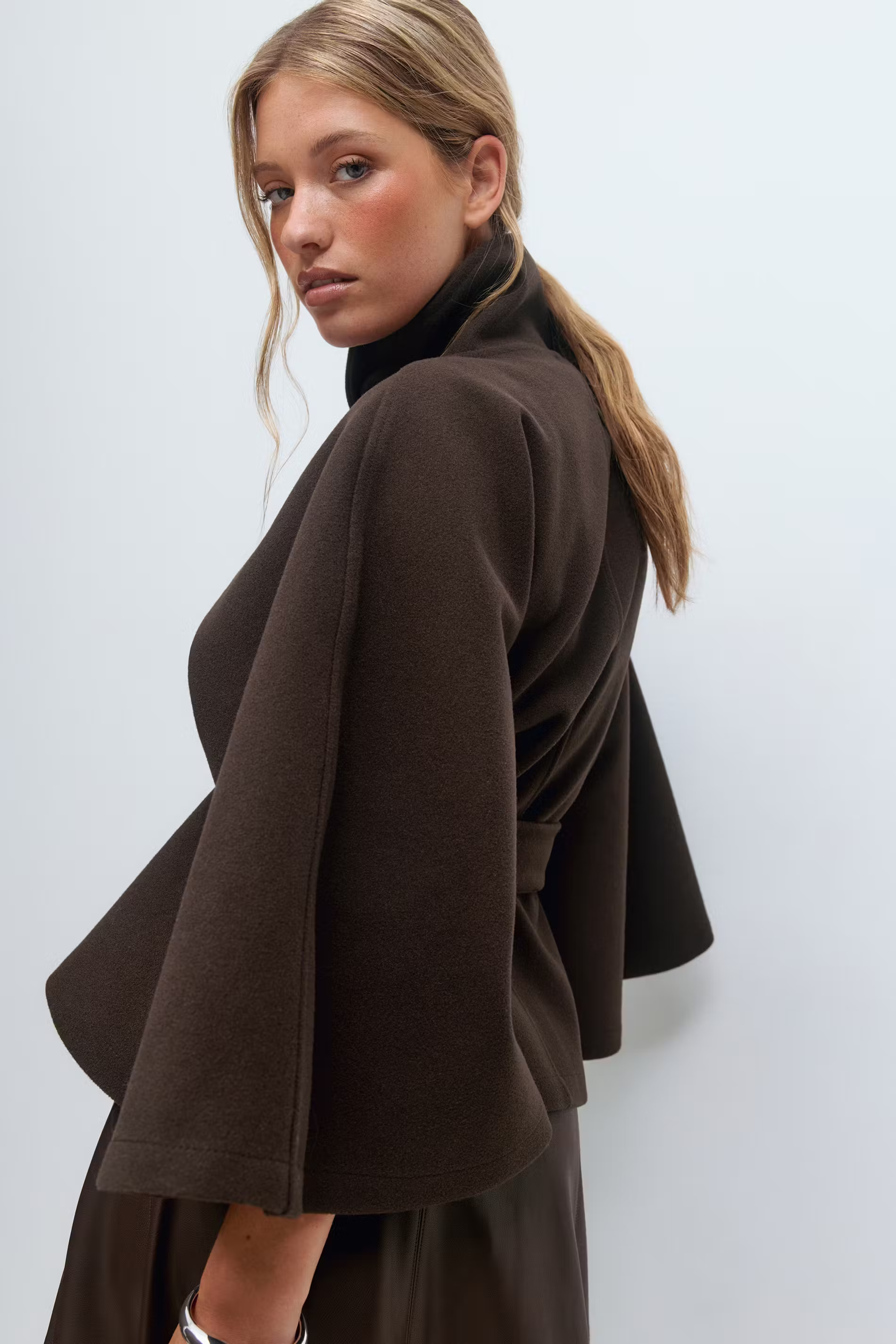 Marlowe | Women's Cape Coat | Belted Waist · PNY