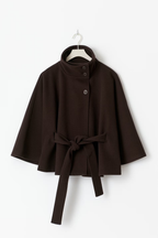 Marlowe | Women's Cape Coat | Belted Waist · PNY