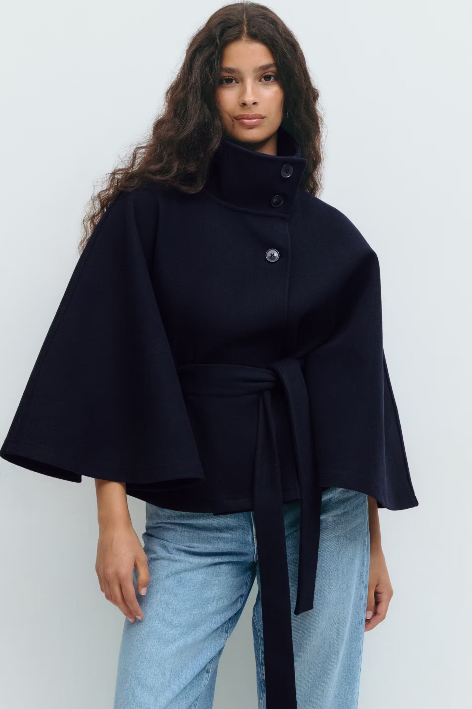 Marlowe | Women's Cape Coat | Belted Waist · PNY