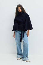 Marlowe | Women's Cape Coat | Belted Waist · PNY