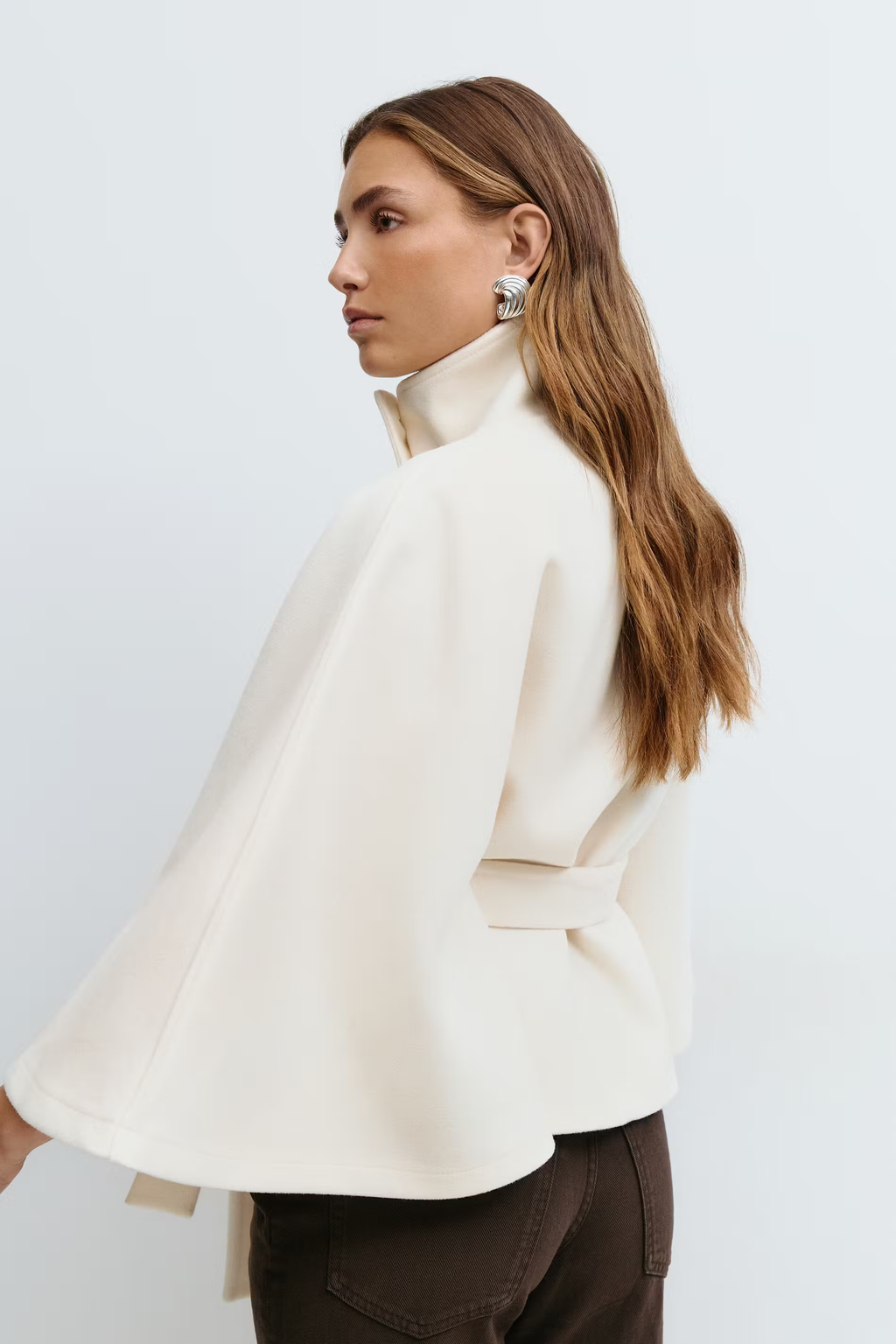 Marlowe | Women's Cape Coat | Belted Waist · PNY
