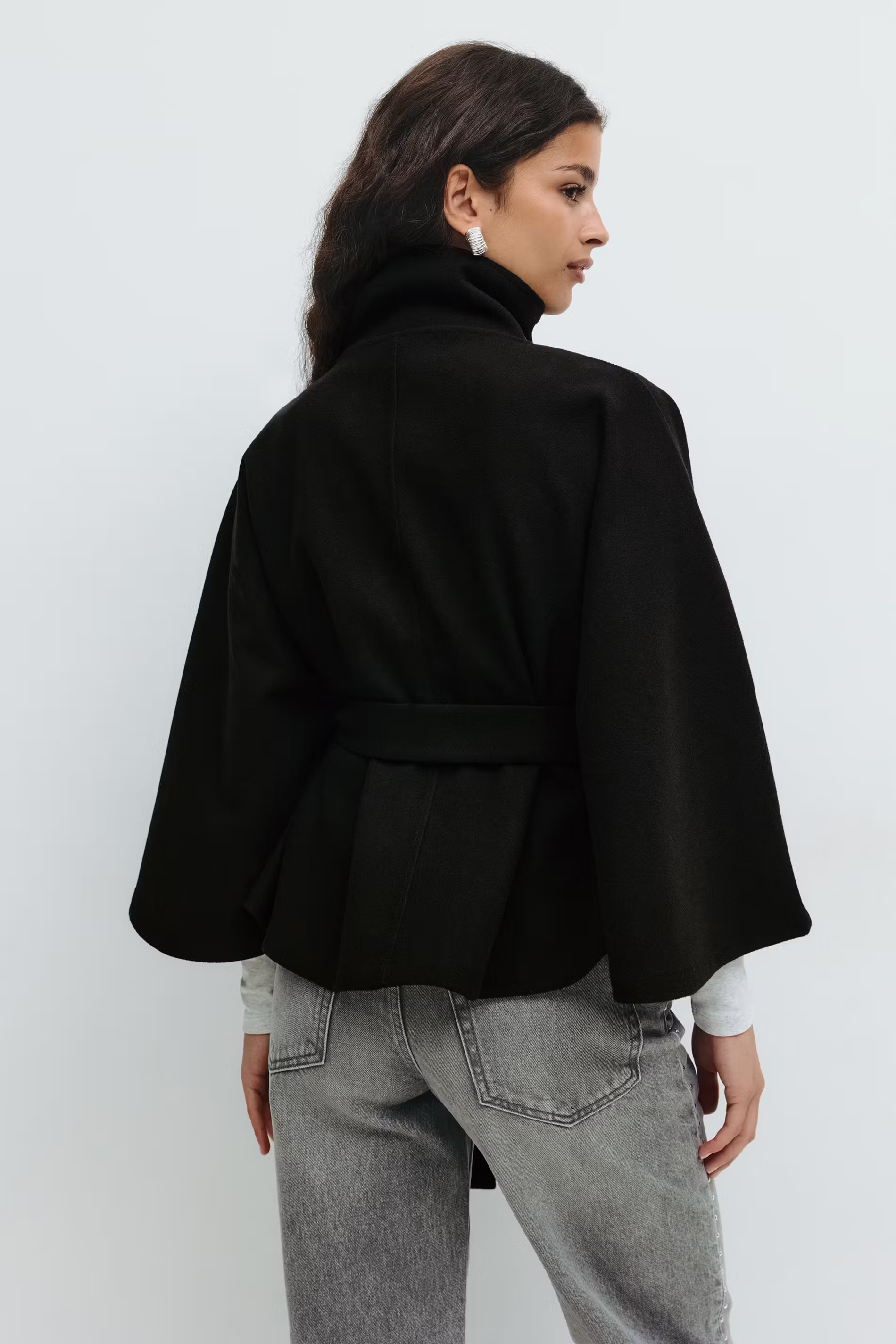 Marlowe | Women's Cape Coat | Belted Waist · PNY