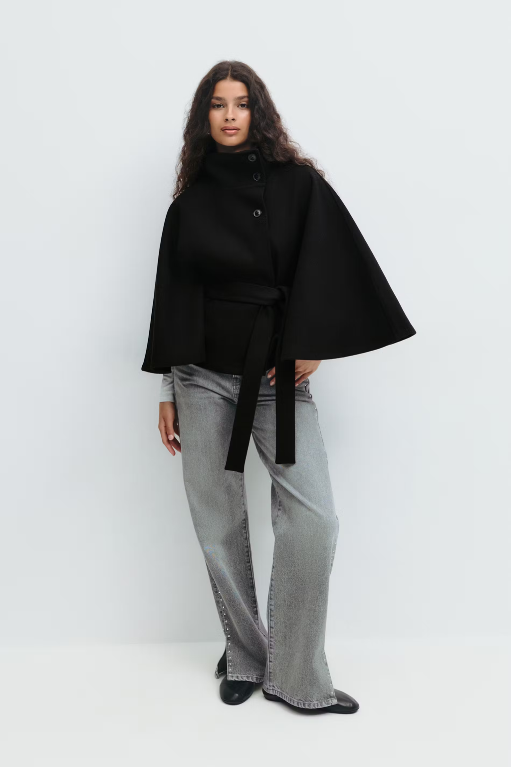 Marlowe | Women's Cape Coat | Belted Waist · PNY