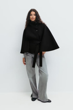 Marlowe | Women's Cape Coat | Belted Waist · PNY