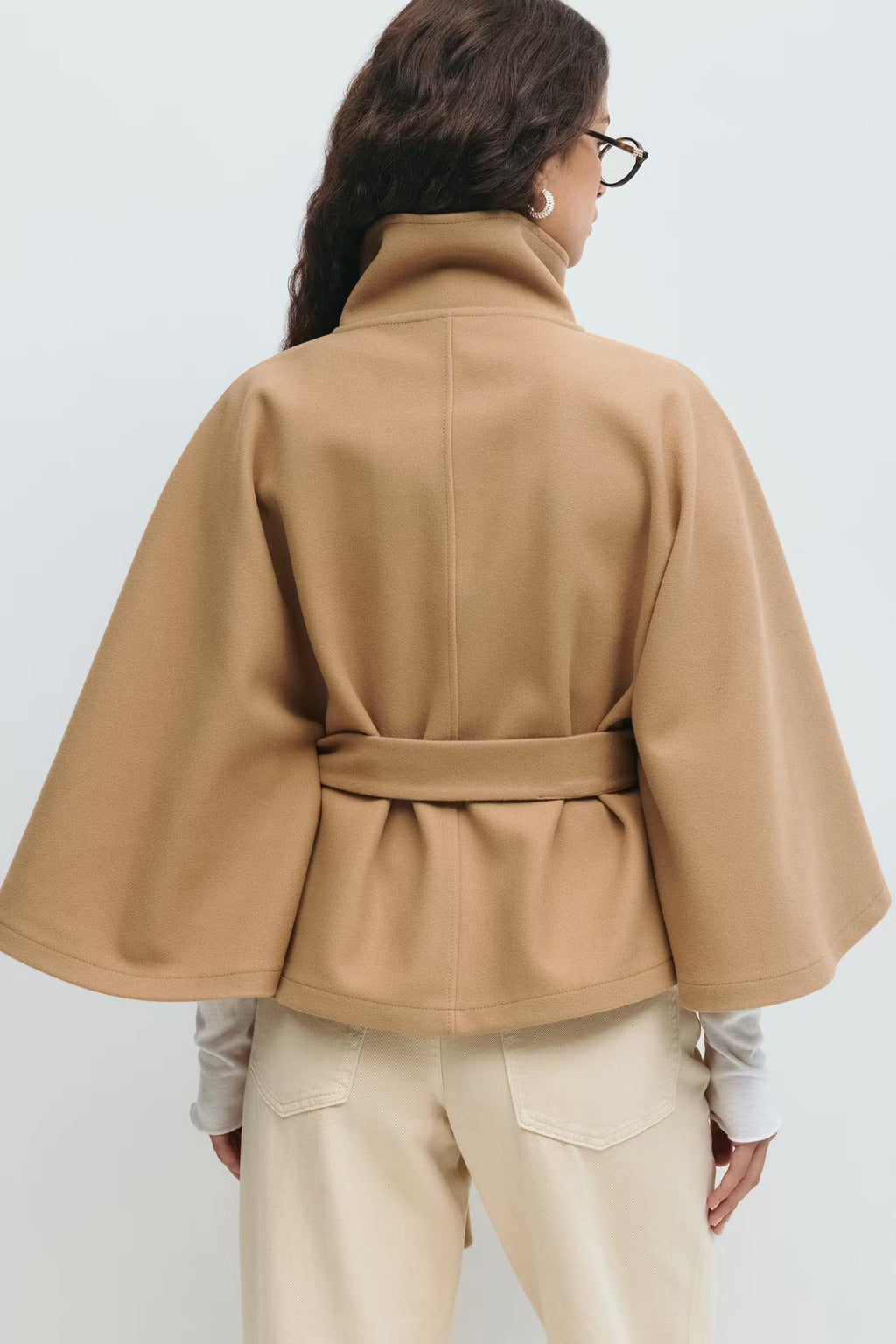 Marlowe | Women's Cape Coat | Belted Waist · PNY