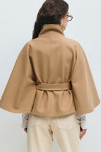 Marlowe | Women's Cape Coat | Belted Waist · PNY