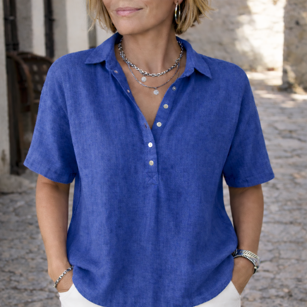 Marlowe | Women's Collared Blouse | Half-Button · PNY