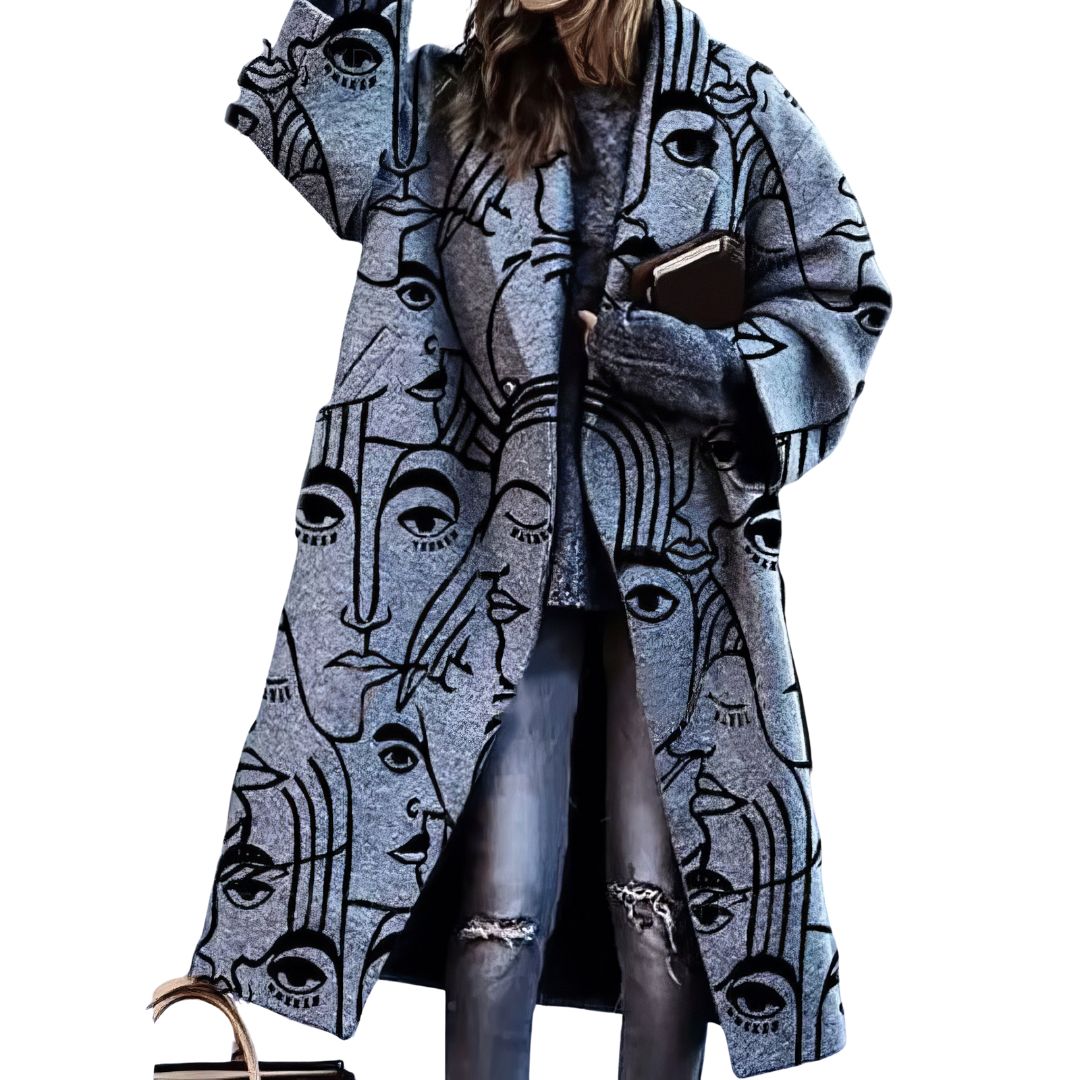 Marlowe | Women's Longline Coat | Plaid Print · PNY