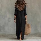 Marlowe | Women's Maxi Shirt Dress | Side Slit · PNY