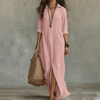 Marlowe | Women's Maxi Shirt Dress | Side Slit · PNY