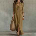 Marlowe | Women's Maxi Shirt Dress | Side Slit · PNY