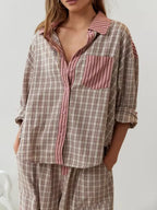 Marlowe | Women's Oversized Button-Up Shirt | Striped Cotton · PNY