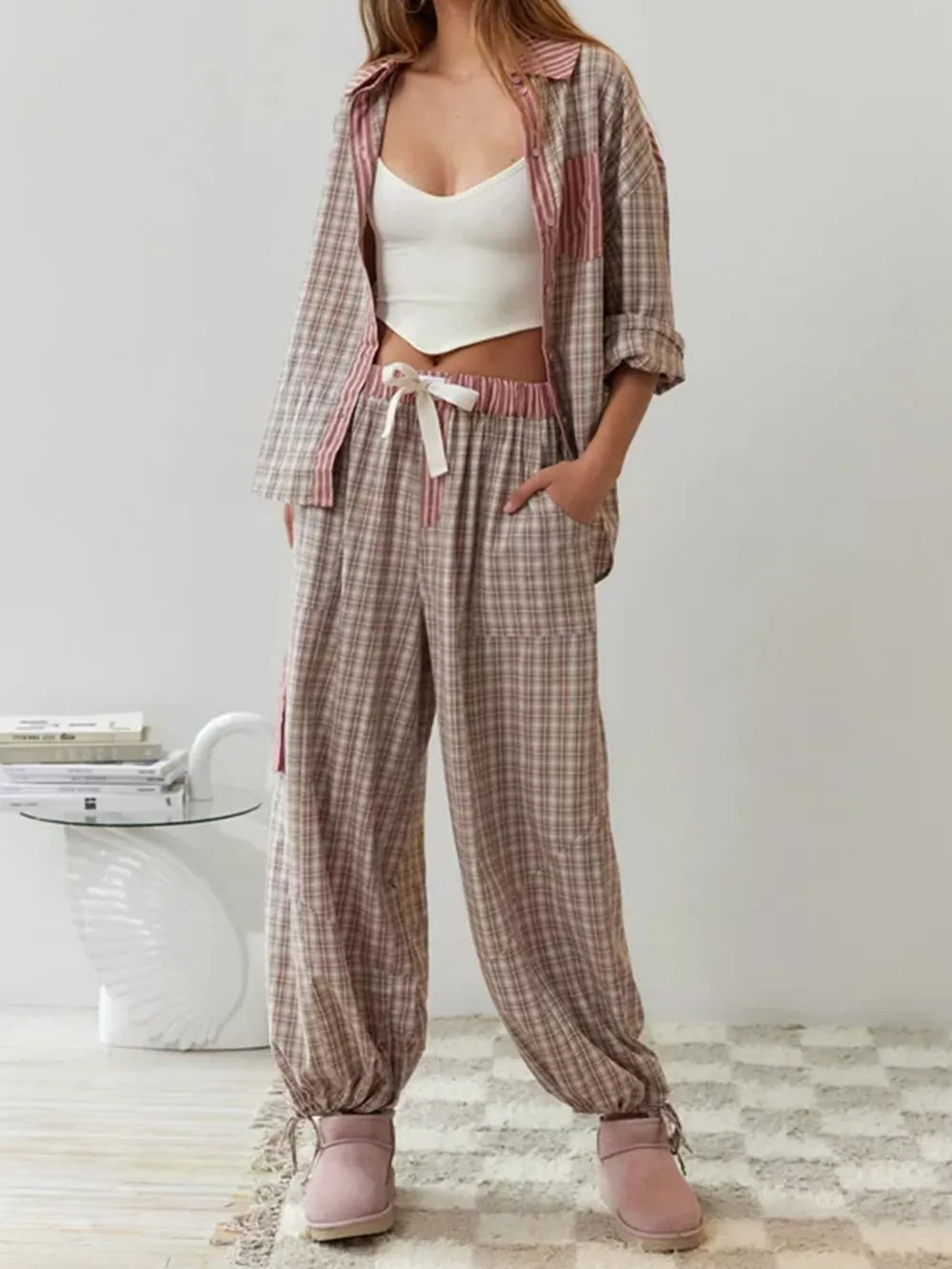 Marlowe | Women's Oversized Button-Up Shirt | Striped Cotton · PNY
