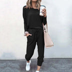 Mia | Women's Crewneck Loungewear Set | Drawstring Pants · PNY