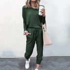 Mia | Women's Crewneck Loungewear Set | Drawstring Pants · PNY
