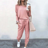 Mia | Women's Crewneck Loungewear Set | Drawstring Pants