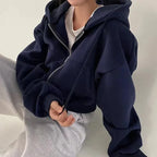 Mia | Women's Cropped Hoodie | Zip-Up · PNY