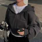 Mia | Women's Cropped Hoodie | Zip-Up · PNY