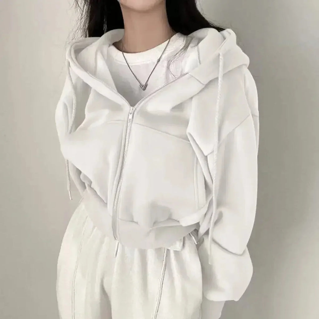 Mia | Women's Cropped Hoodie | Zip-Up · PNY