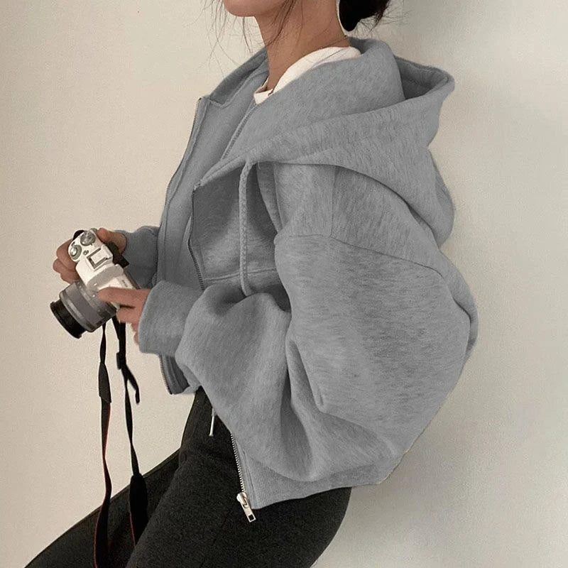 Mia | Women's Cropped Hoodie | Zip-Up · PNY