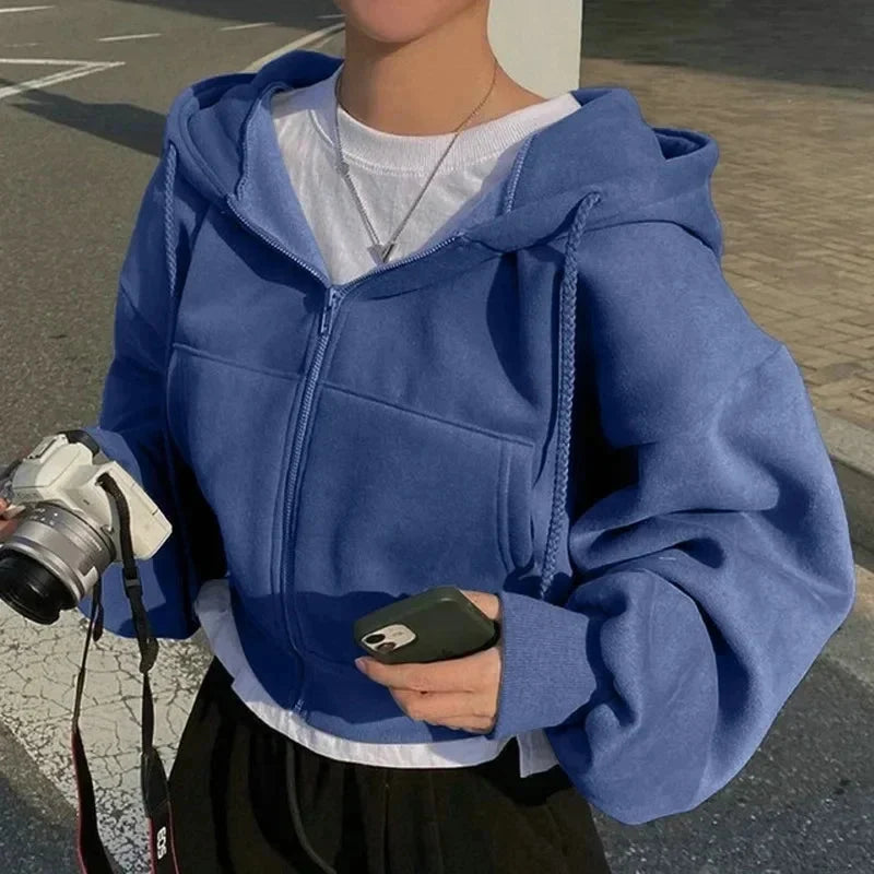 Mia | Women's Cropped Hoodie | Zip-Up · PNY