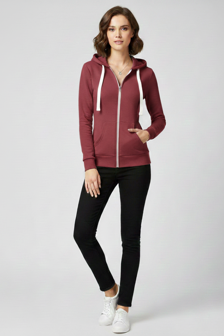 Mia | Women's Full-Zip Hoodie | Kangaroo Pocket · PNY