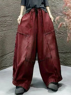 Mia | Women’s Wide Leg Pants | Drawstring Waist Panel Detail