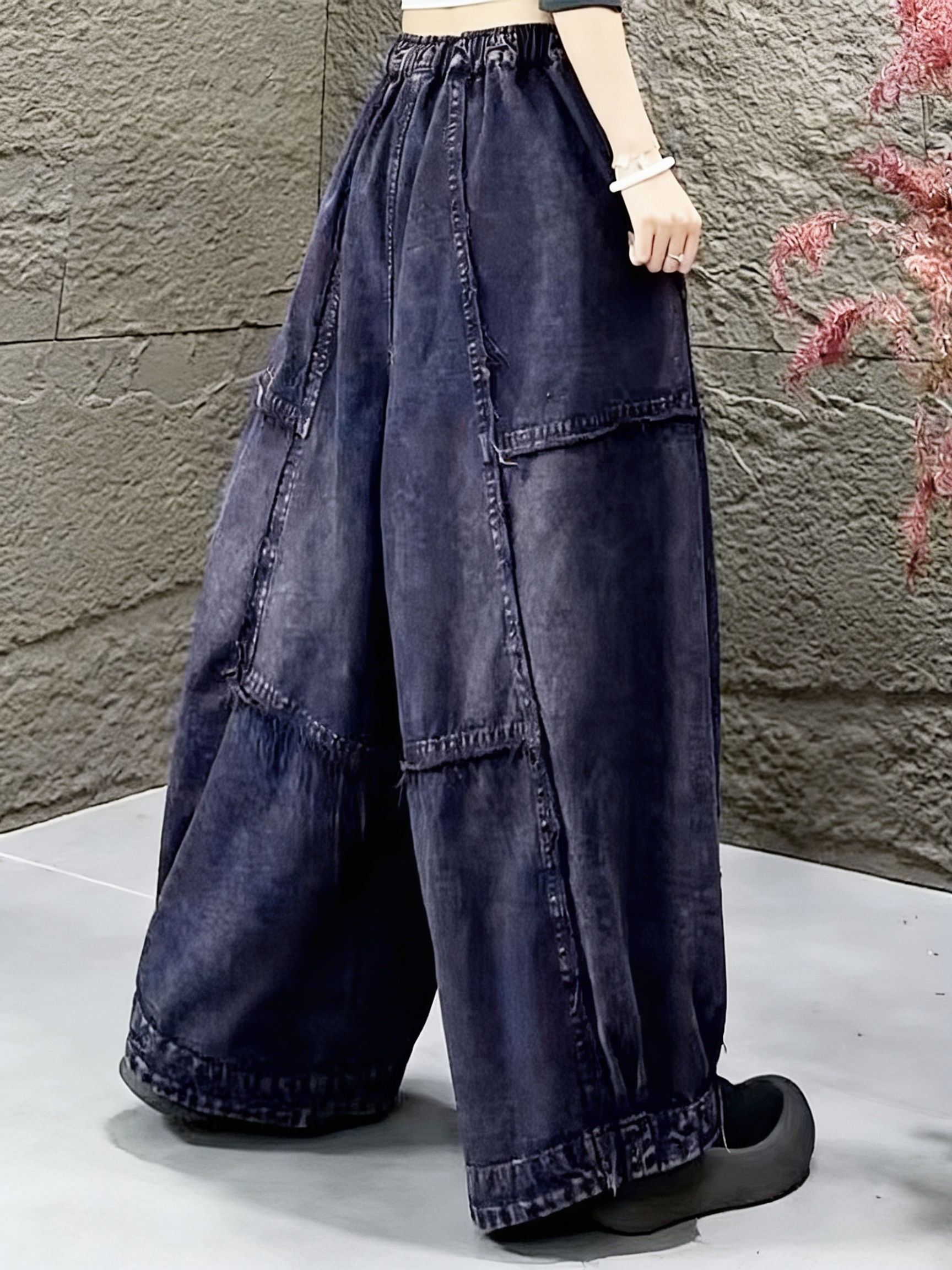 Mia | Women’s Wide Leg Pants | Drawstring Waist Panel Detail
