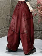 Mia | Women’s Wide Leg Pants | Drawstring Waist Panel Detail