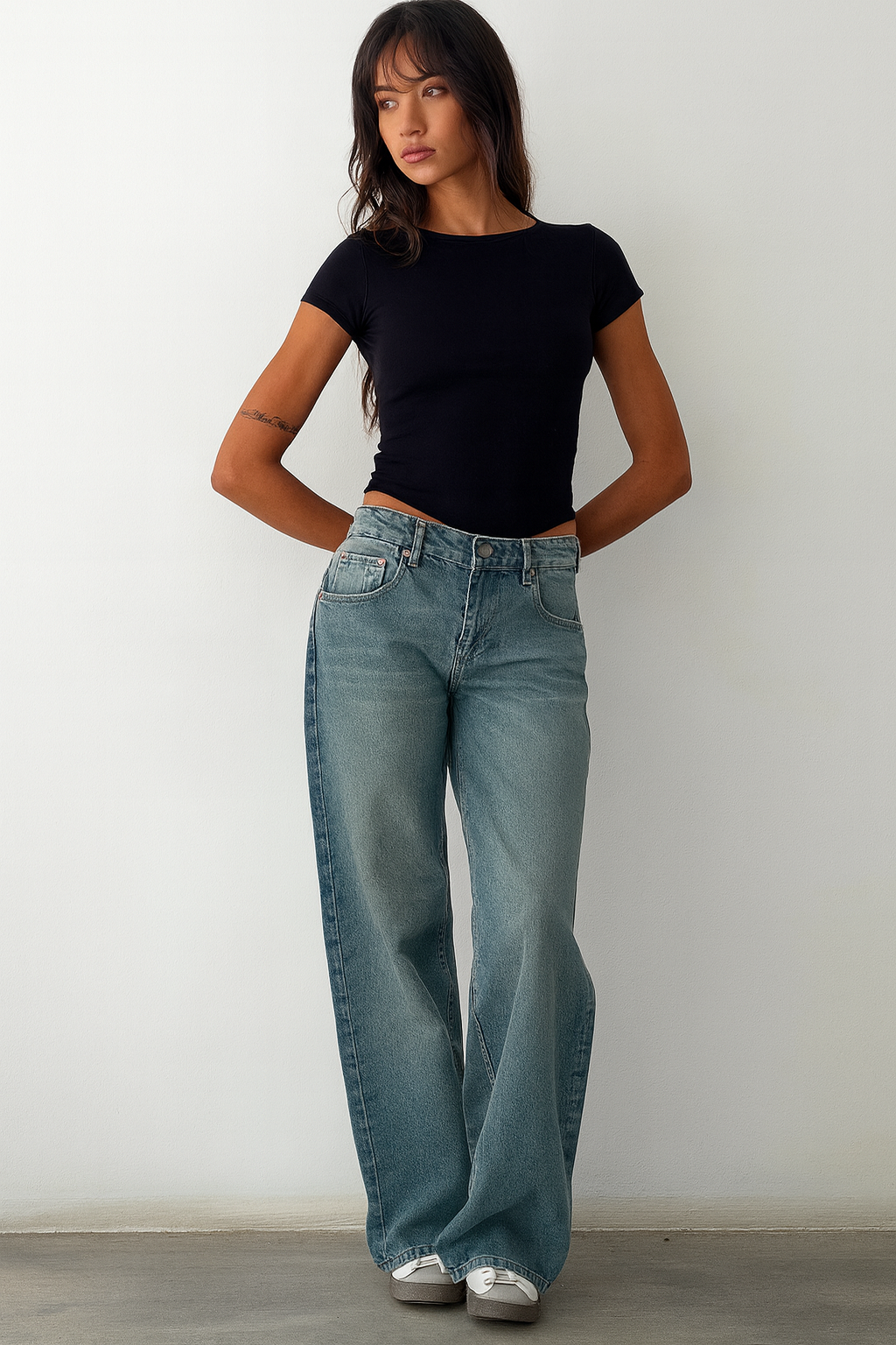 Mila | Women's Wide-Leg Jeans | Mid Waist · PNY