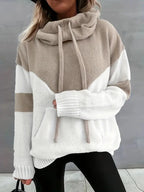 Nadia | Women's Cowl-Neck Hoodie | Drawstring Pocket · PNY