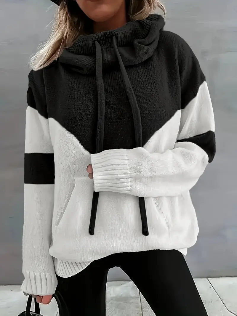 Nadia | Women's Cowl-Neck Hoodie | Drawstring Pocket · PNY