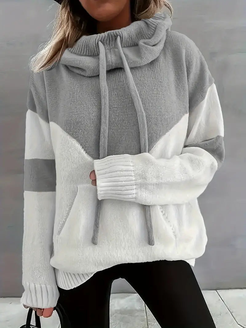 Nadia | Women's Cowl-Neck Hoodie | Drawstring Pocket · PNY