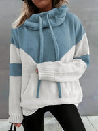 Nadia | Women's Cowl-Neck Hoodie | Drawstring Pocket · PNY