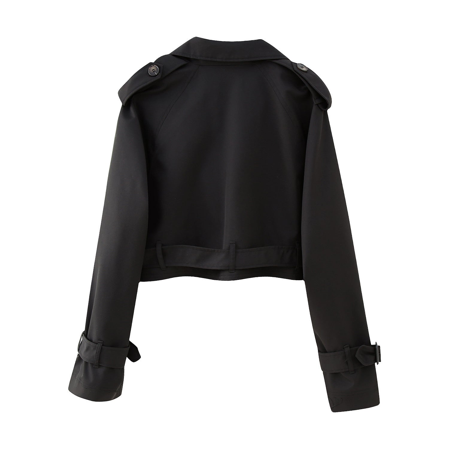 Nadia | Women's Cropped Trench Jacket | Belted Waist · PNY