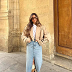 Nadia | Women's Cropped Trench Jacket | Belted Waist · PNY