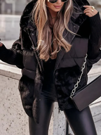 Nadia | Women's Hooded Puffer Jacket | Faux-Trim · PNY