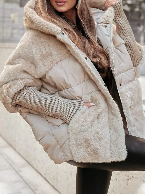Nadia | Women's Hooded Puffer Jacket | Faux-Trim · PNY