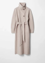 Nadia | Women's Longline Coat | Belted Waist · PNY