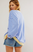Nadia | Women's Oversized Sweatshirt | Striped · PNY